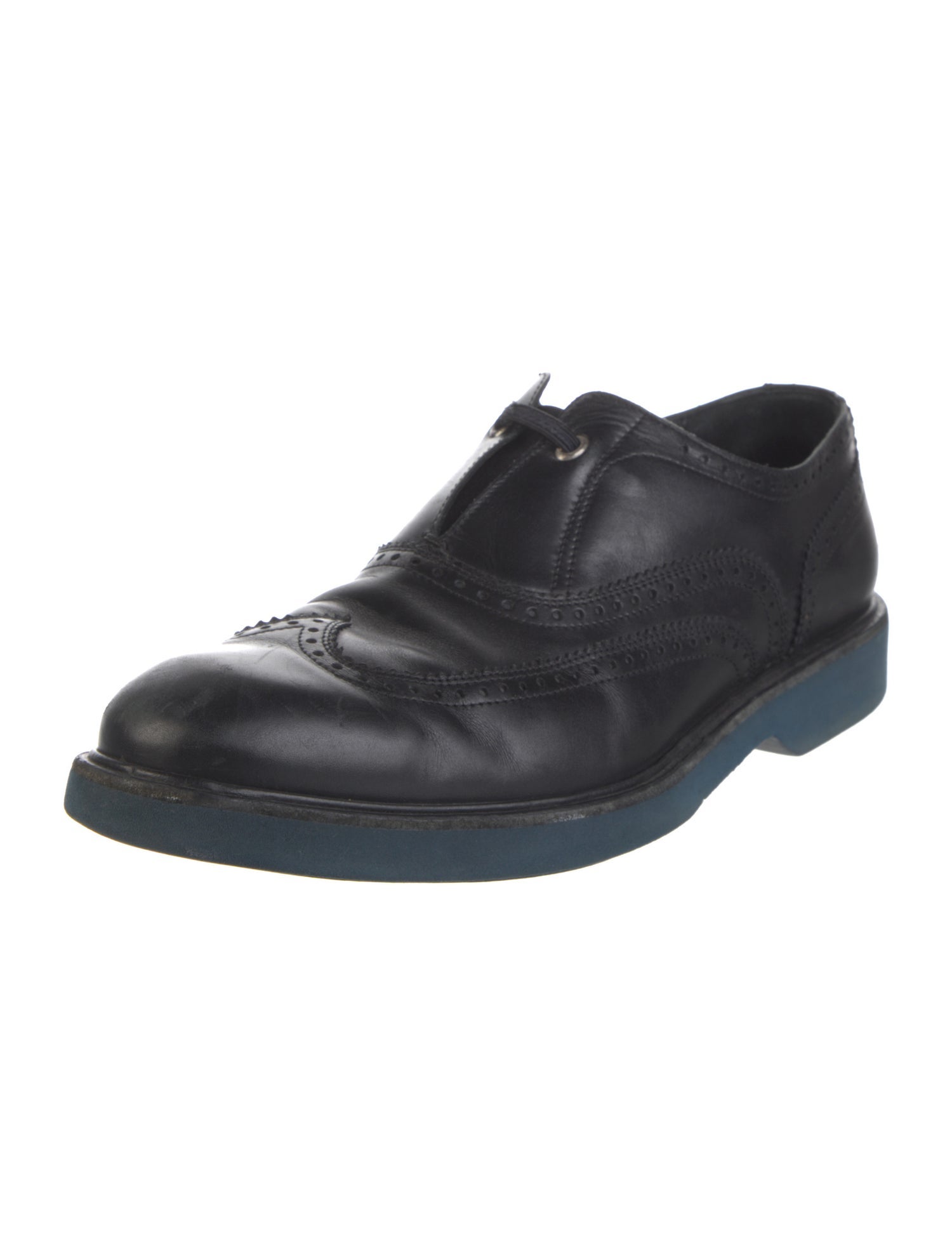 Salvatore Ferragamo Leather Eyelet Trim Brogues