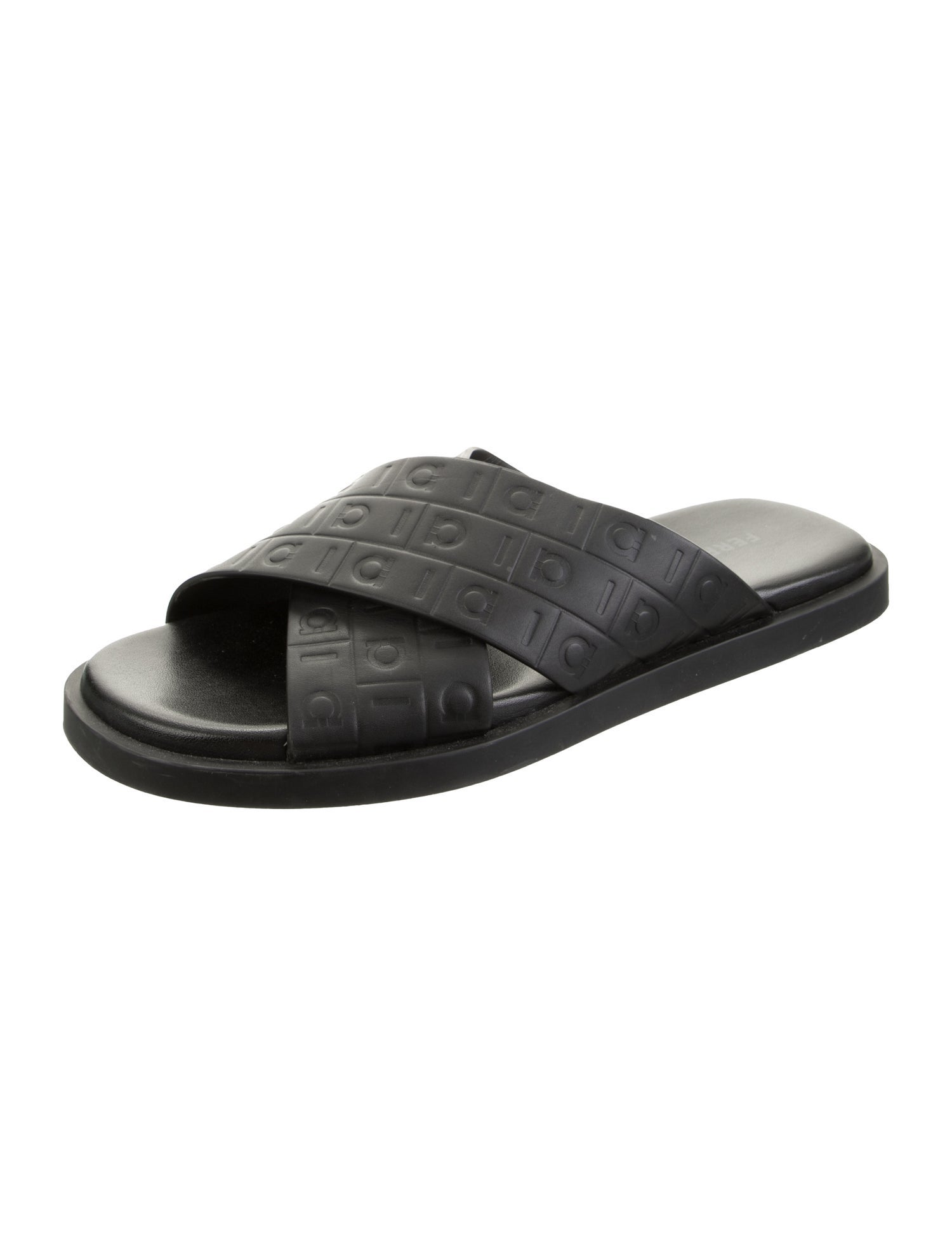 Salvatore Ferragamo Leather Graphic Print Sandals