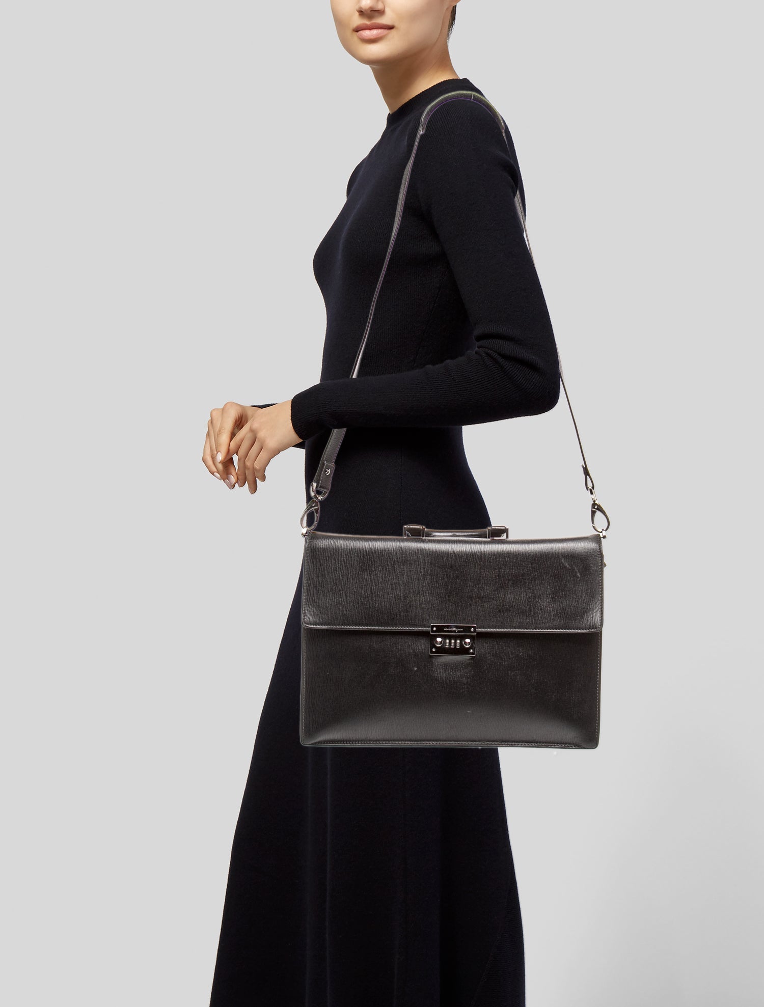 Salvatore Ferragamo Leather Briefcase