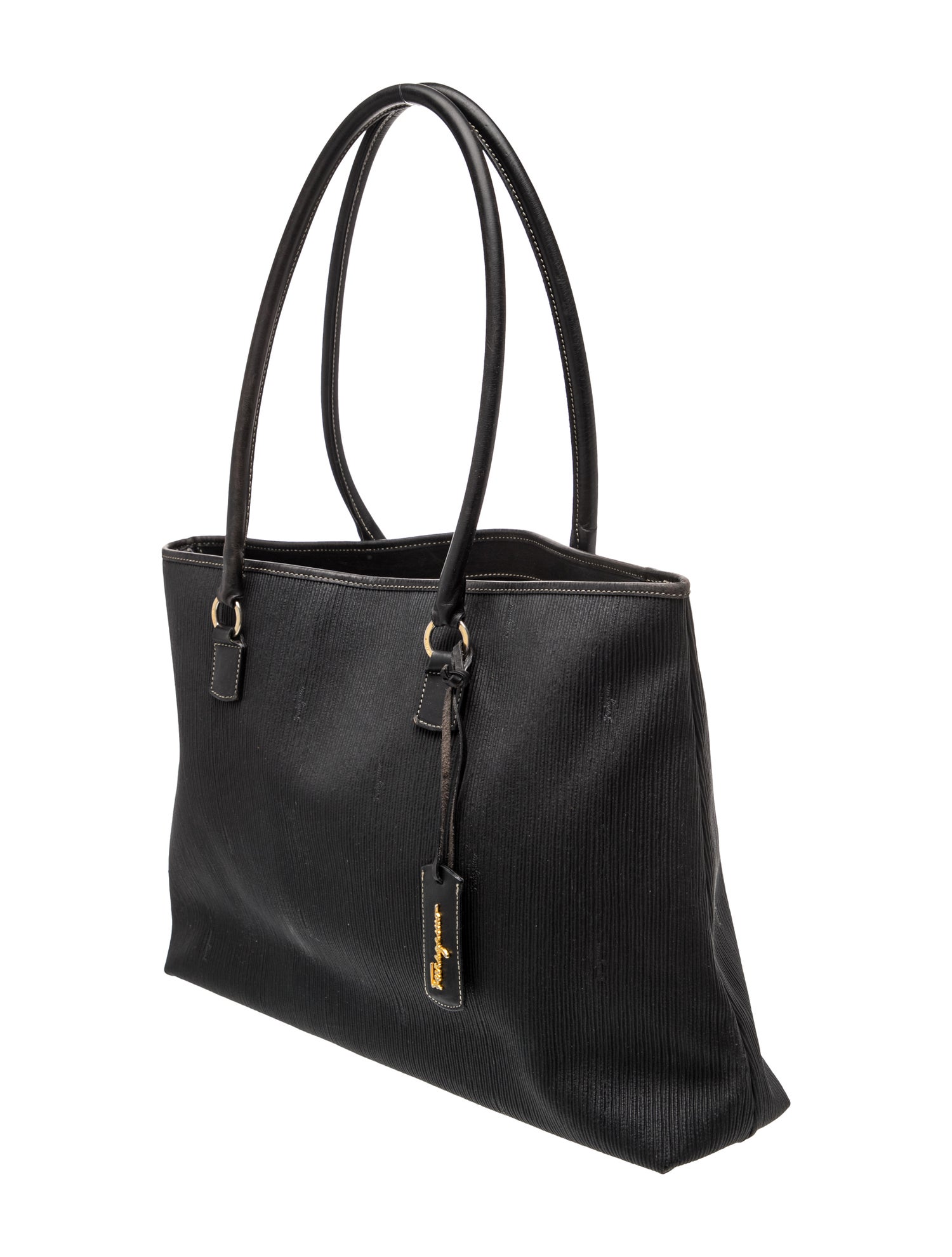 Salvatore Ferragamo Leather Tote - Black Totes, Handbags