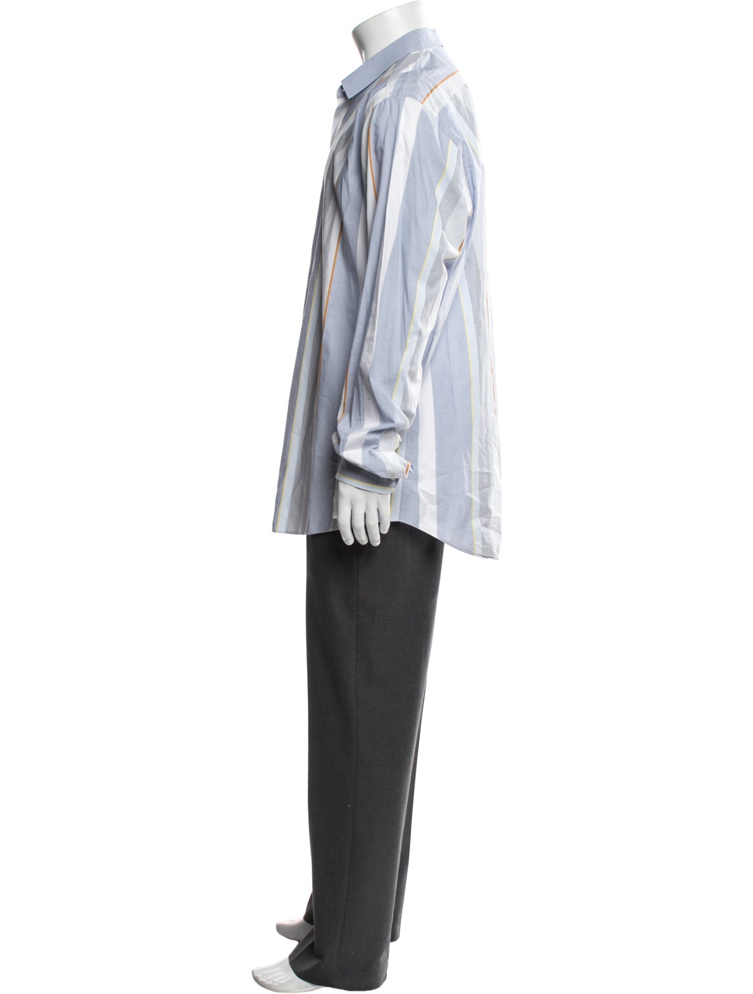 Salvatore Ferragamo Striped Long Sleeve Dress Shirt