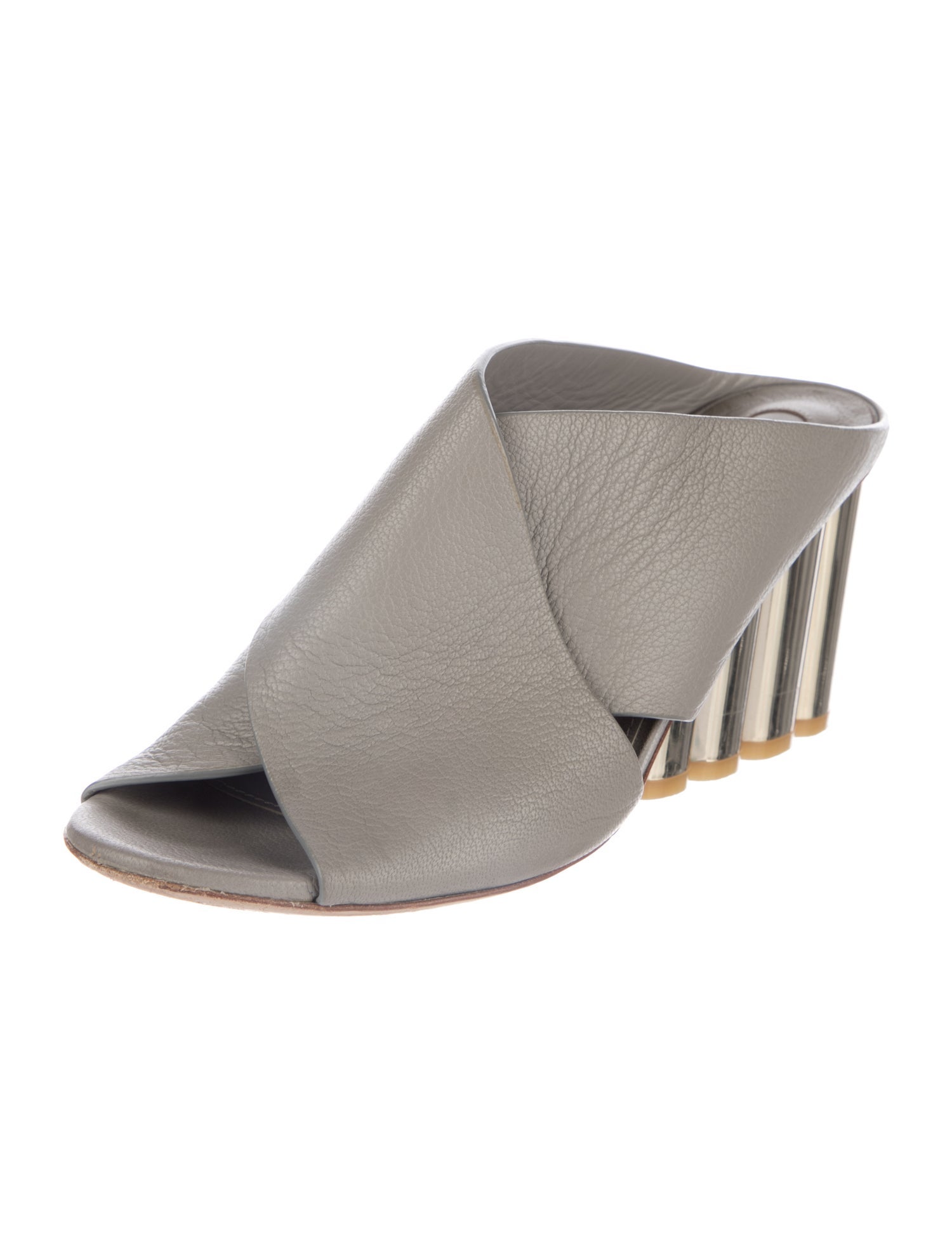 Salvatore Ferragamo Leather Mules - Neutrals Pumps, Shoes