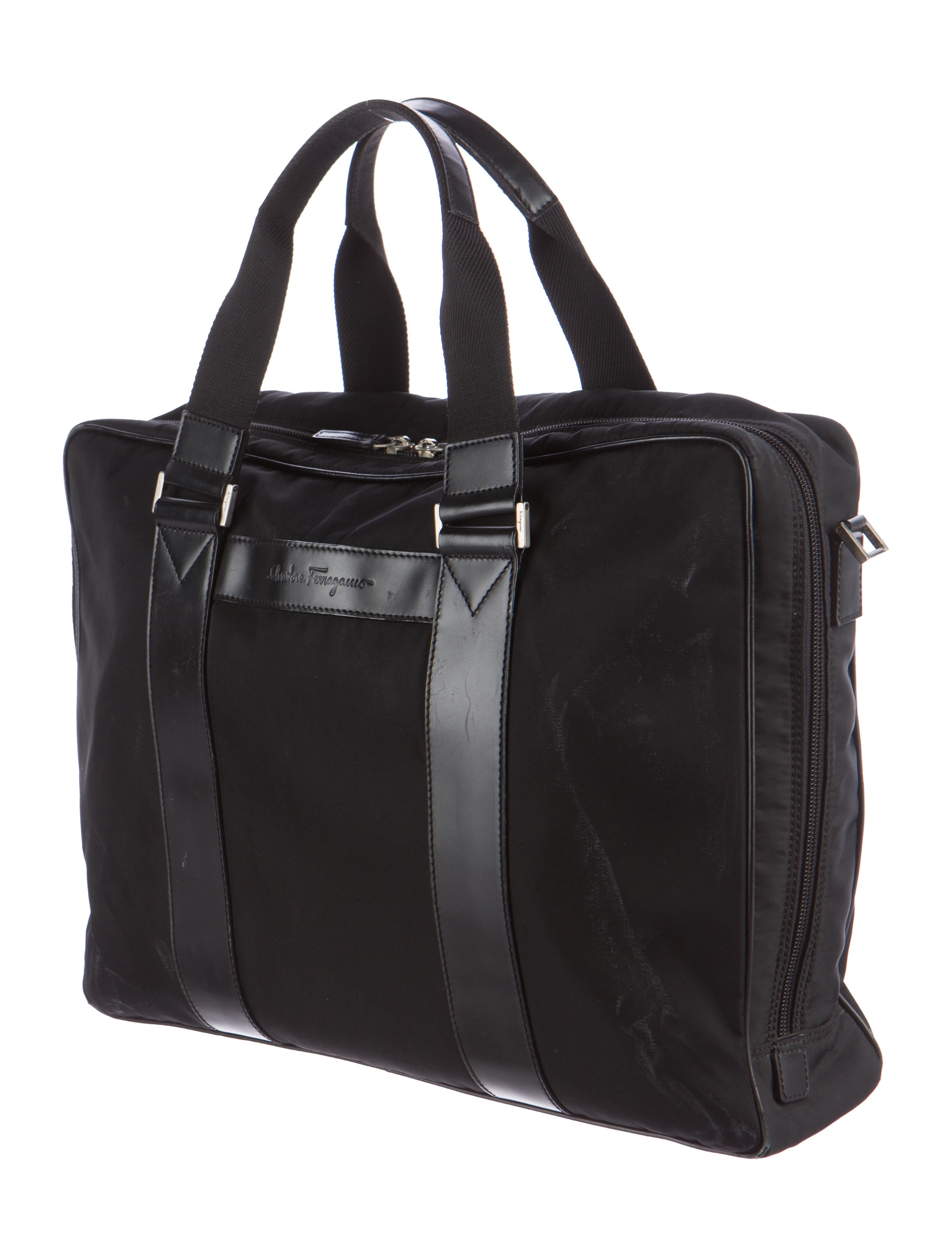 Salvatore Ferragamo LeatherTrimmed Briefcase Bags SAL47606 The