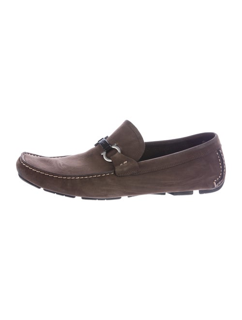 Salvatore Ferragamo Suede Gancini Driving Loafers