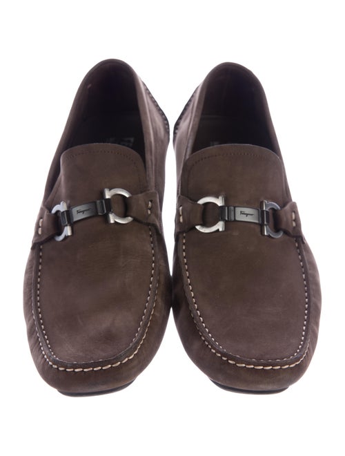 Salvatore Ferragamo Suede Gancini Driving Loafers