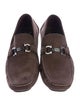 Salvatore Ferragamo Suede Gancini Driving Loafers