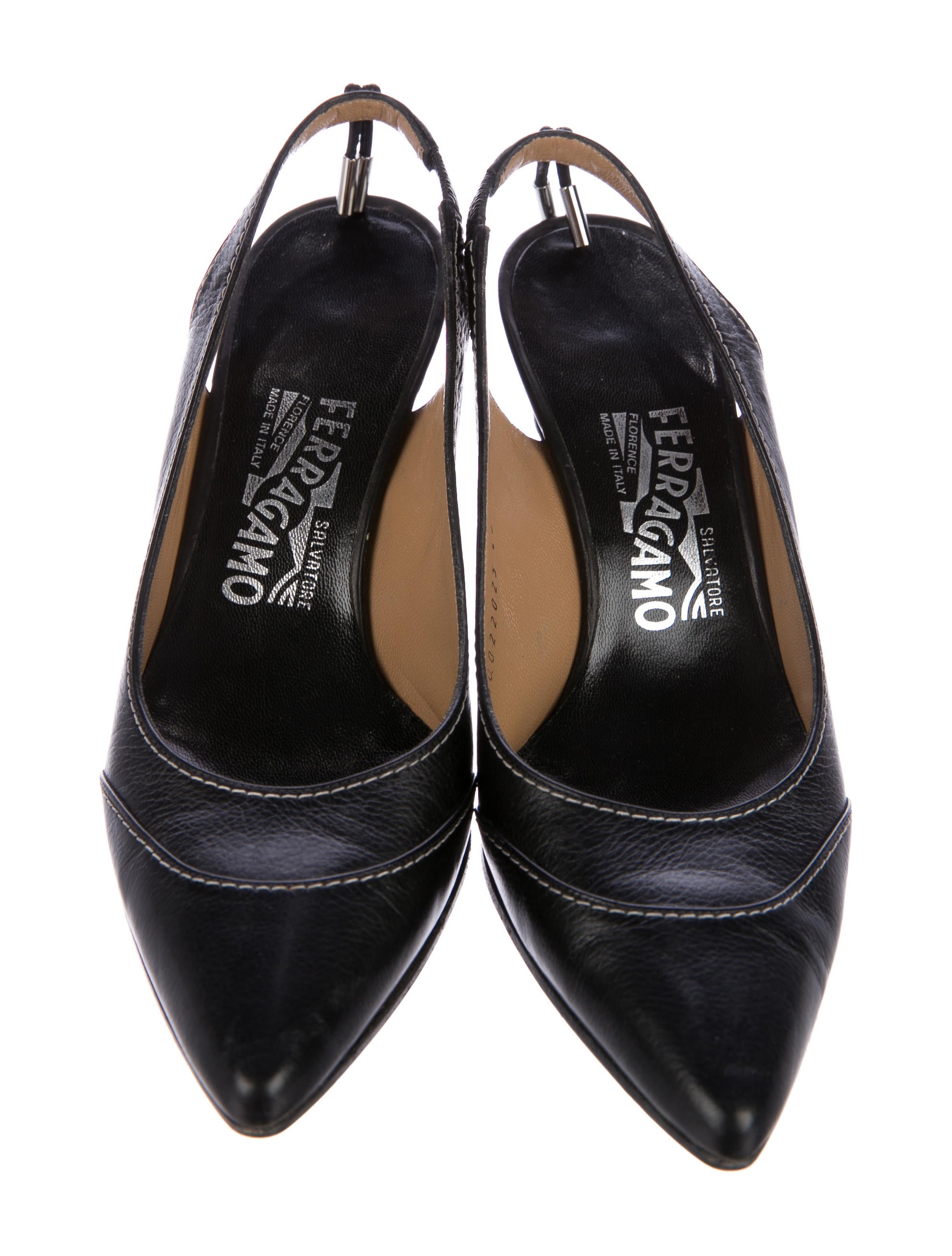 salvatore ferragamo binjai leather pumps