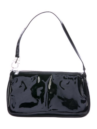 Salvatore Ferragamo Vinyl Zip Shoulder Bag