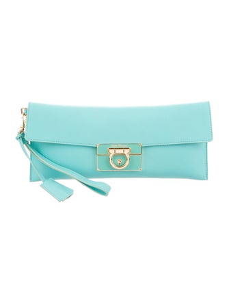 Salvatore Ferragamo Afef Lock Story Wristlet Clutch