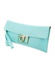 Salvatore Ferragamo Afef Lock Story Wristlet Clutch