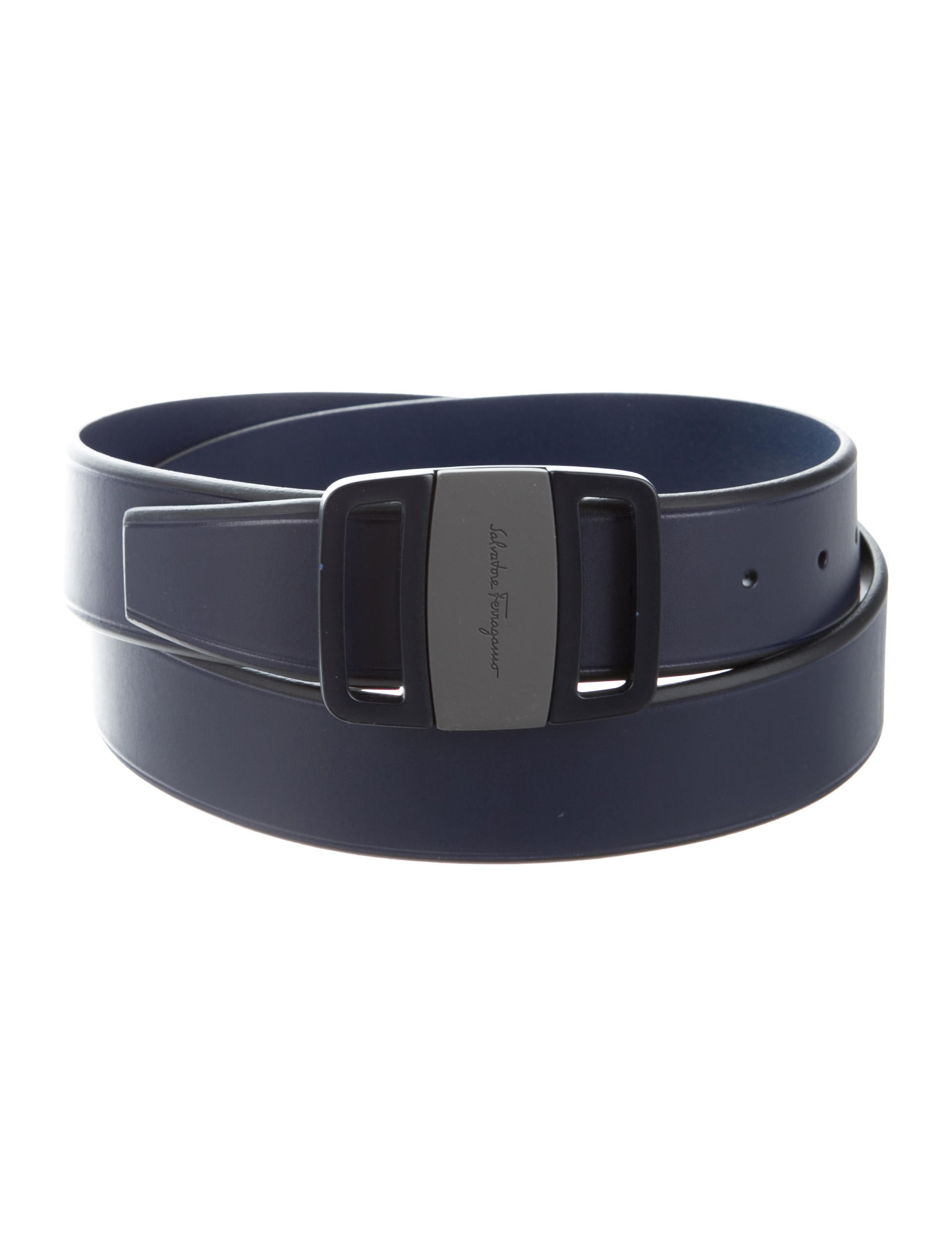 Salvatore Ferragamo Leather PegInHole Belt w/ Tags Accessories SAL94226 The RealReal