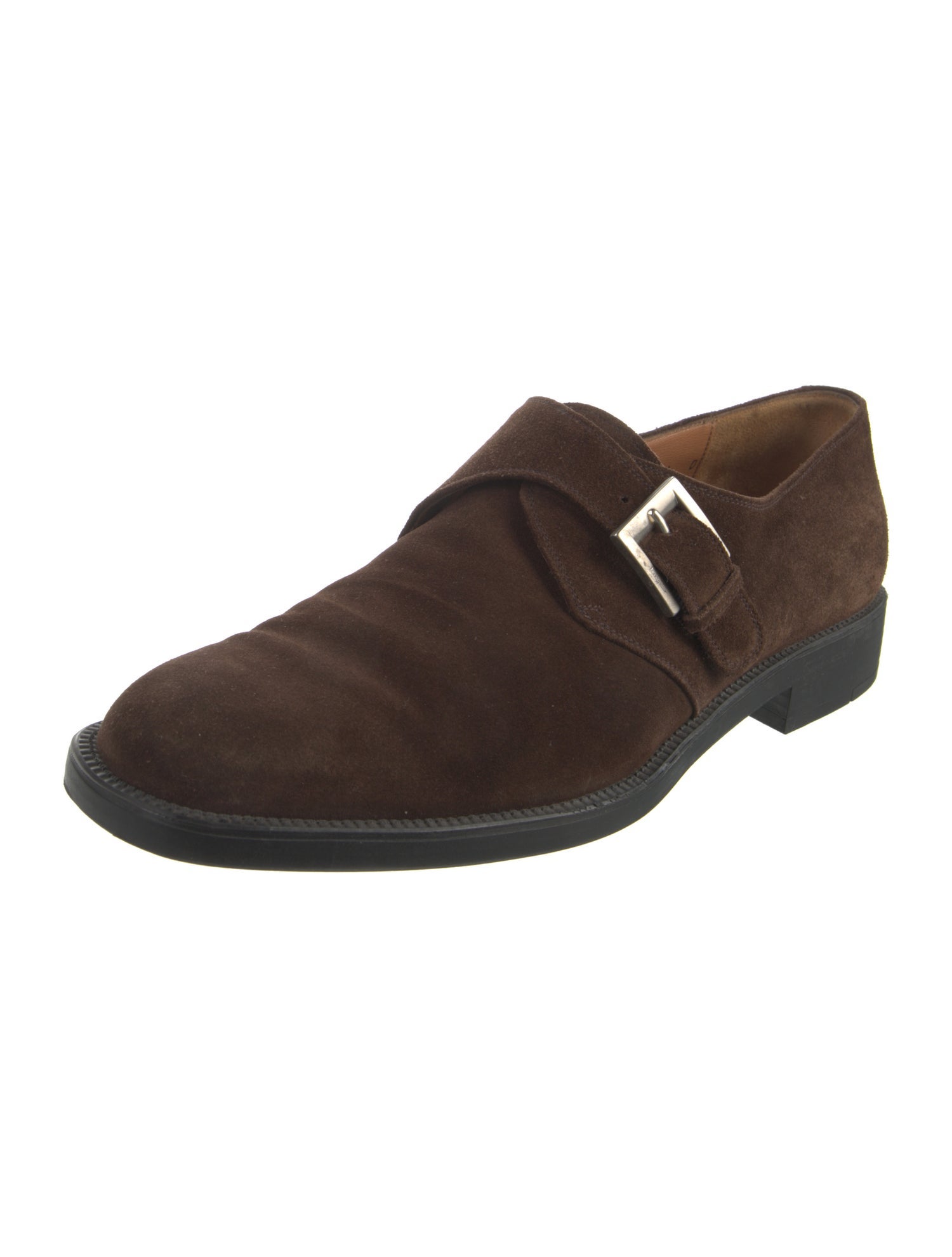 Salvatore Ferragamo Studio Suede Monk Straps