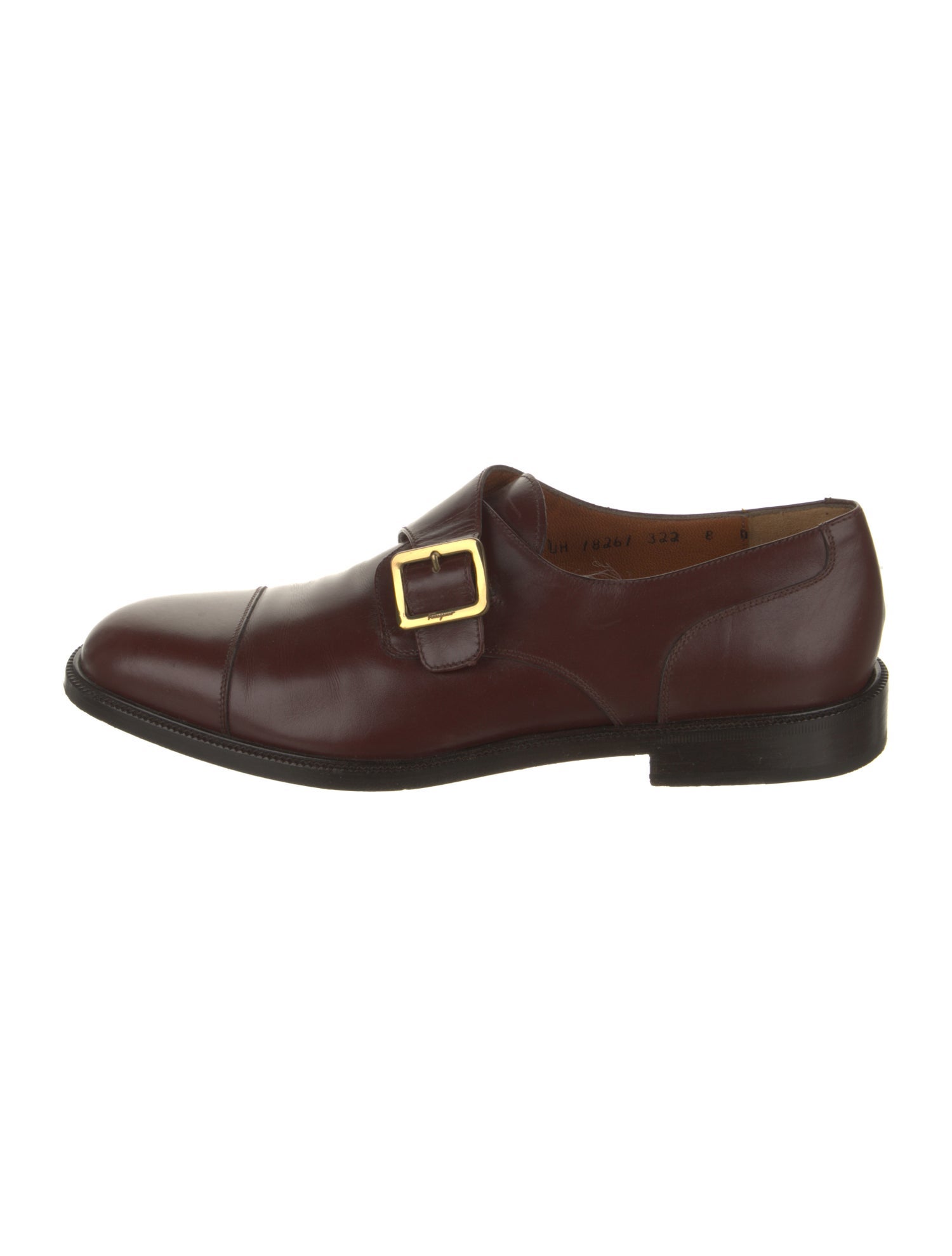 Salvatore Ferragamo Studio Leather Monk Straps
