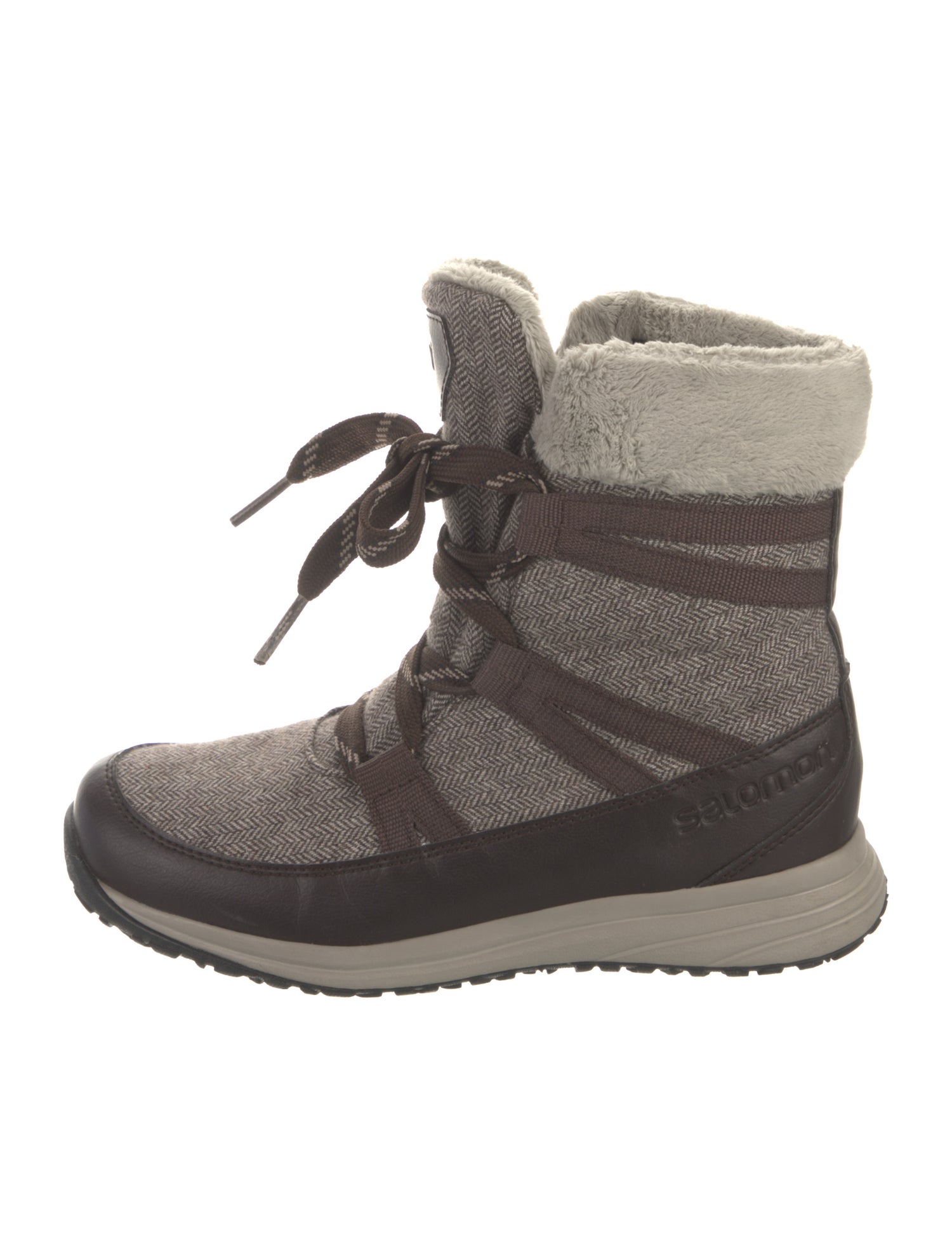 Salomon Colorblock Pattern Lace-Up Boots