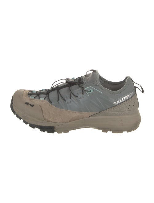 Salomon Suede Colorblock Pattern Sneakers