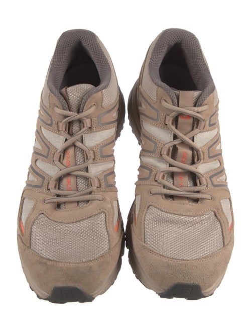 Salomon Suede Colorblock Pattern Sneakers