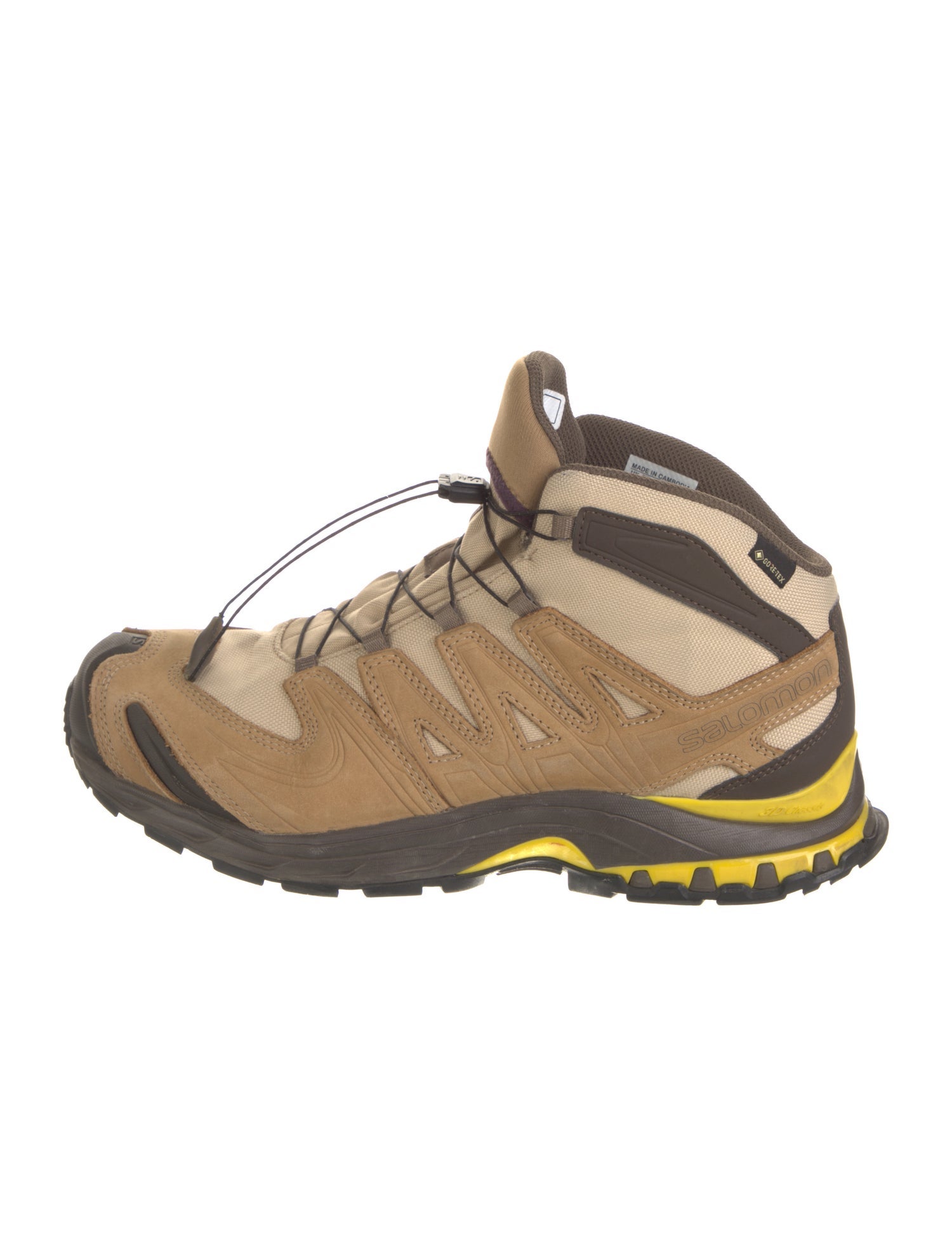 Salomon Leather Colorblock Pattern Hiking Boots
