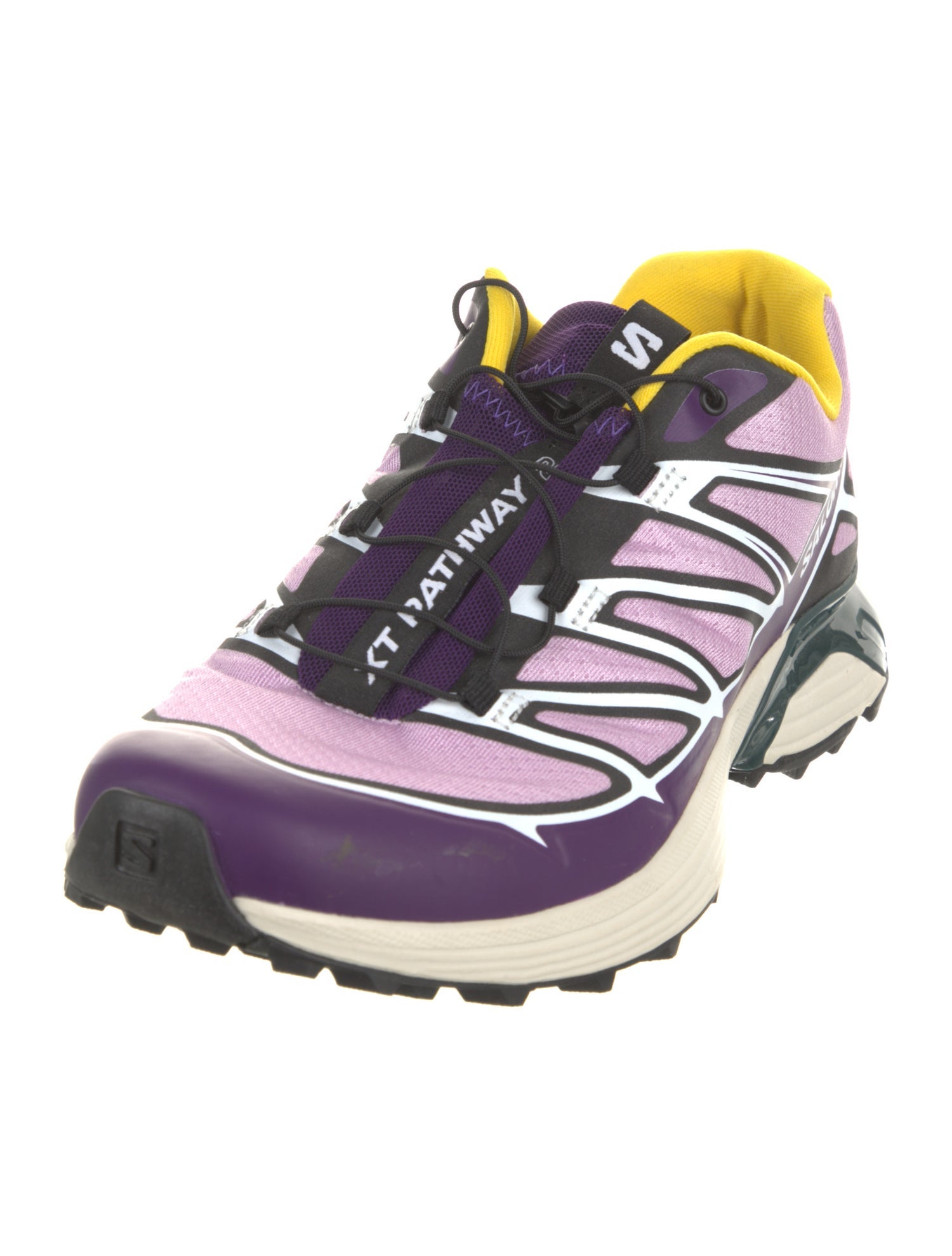 Salomon Mesh Colorblock Pattern Athletic Sneakers