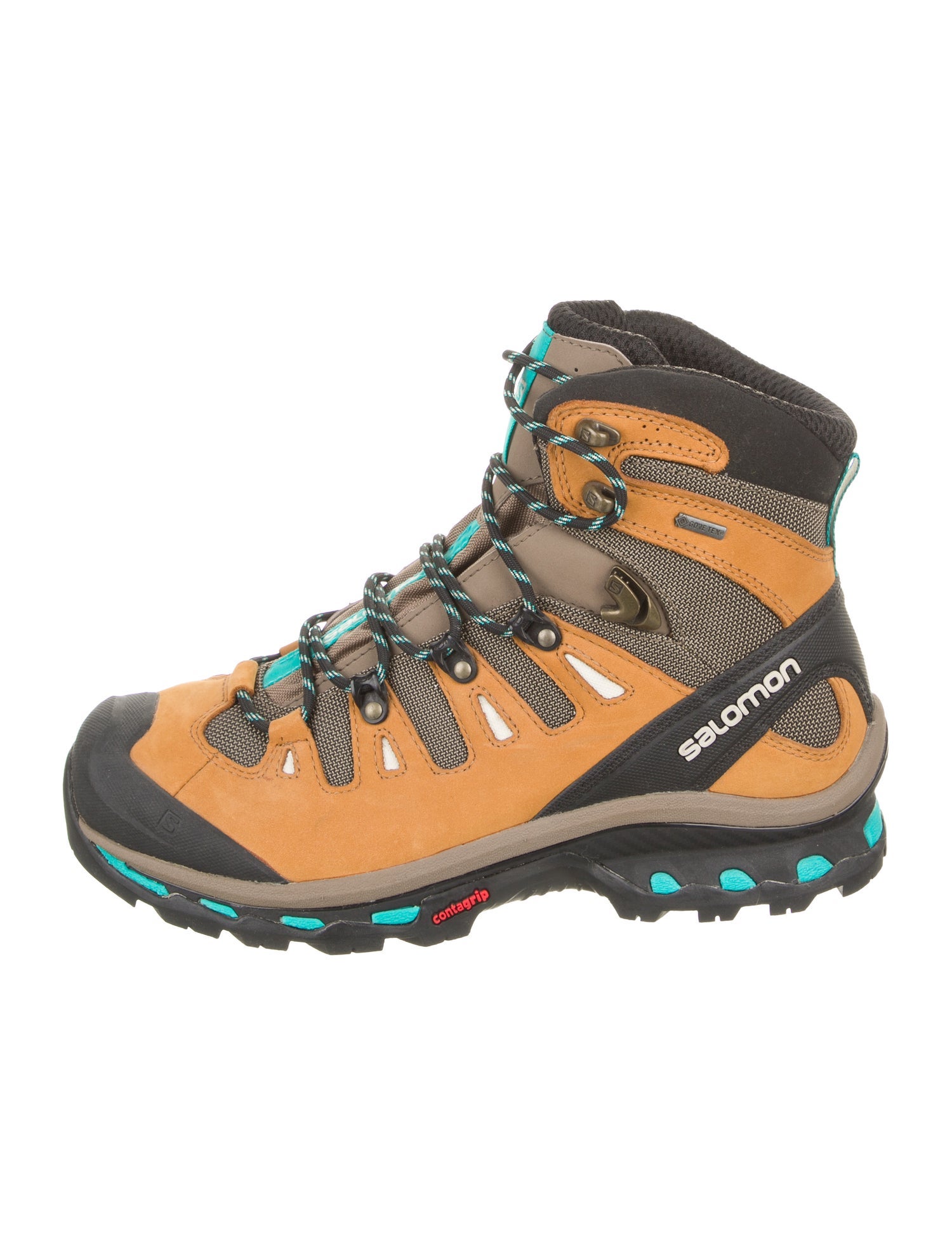Salomon Suede Colorblock Pattern Hiking Boots