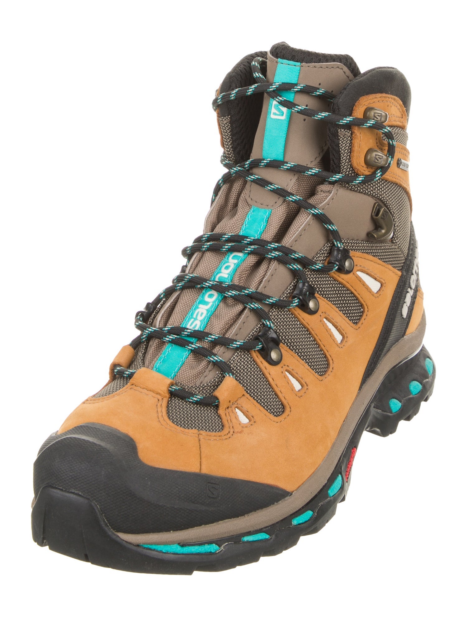 Salomon Suede Colorblock Pattern Hiking Boots