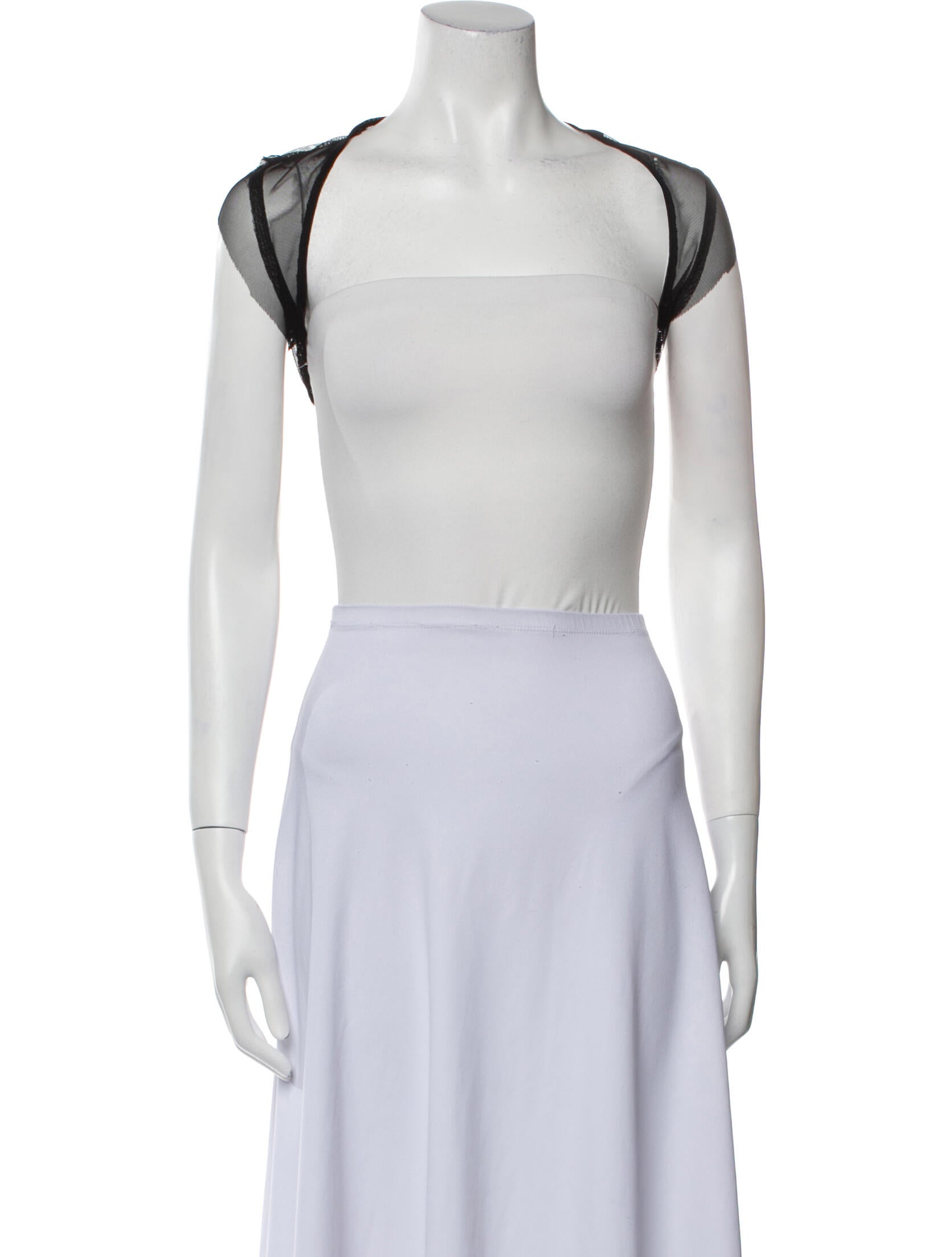 Sami Miro Vintage Square Neckline Short Sleeve Crop Top