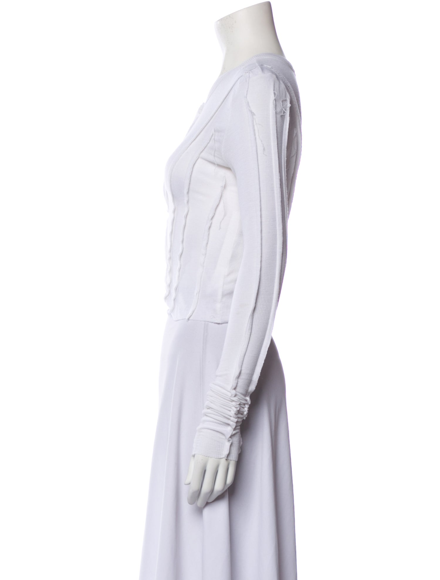 Sami Miro Vintage Crew Neck Long Sleeve Crop Top