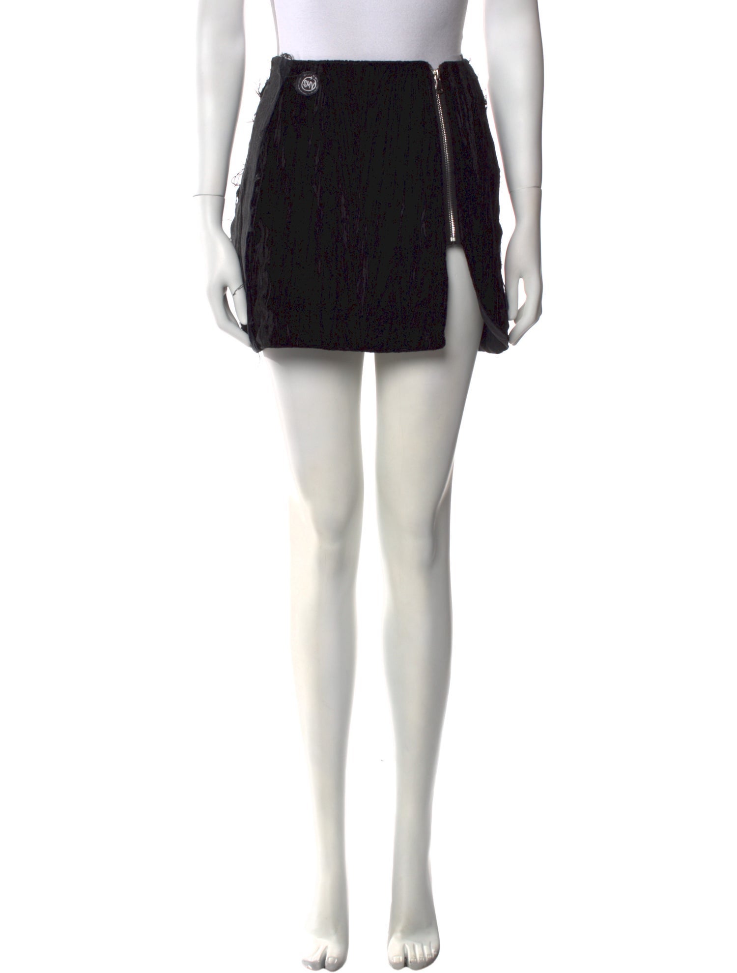 Sami Miro Vintage Raw-Edge Trim Mini Skirt