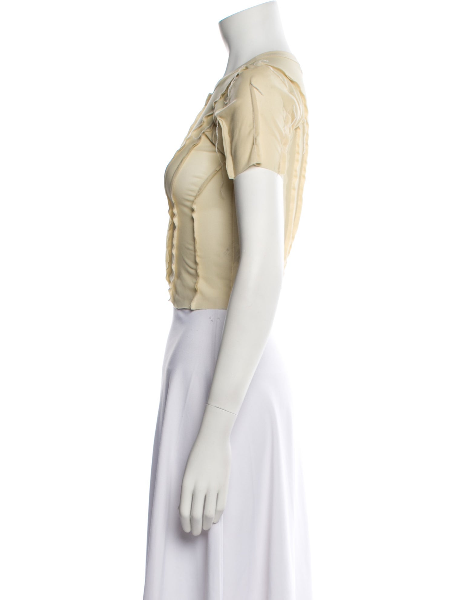 Sami Miro Vintage Crew Neck Short Sleeve Crop Top