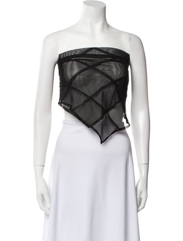 Sami Miro Vintage Tops Strapless Crop Top XS