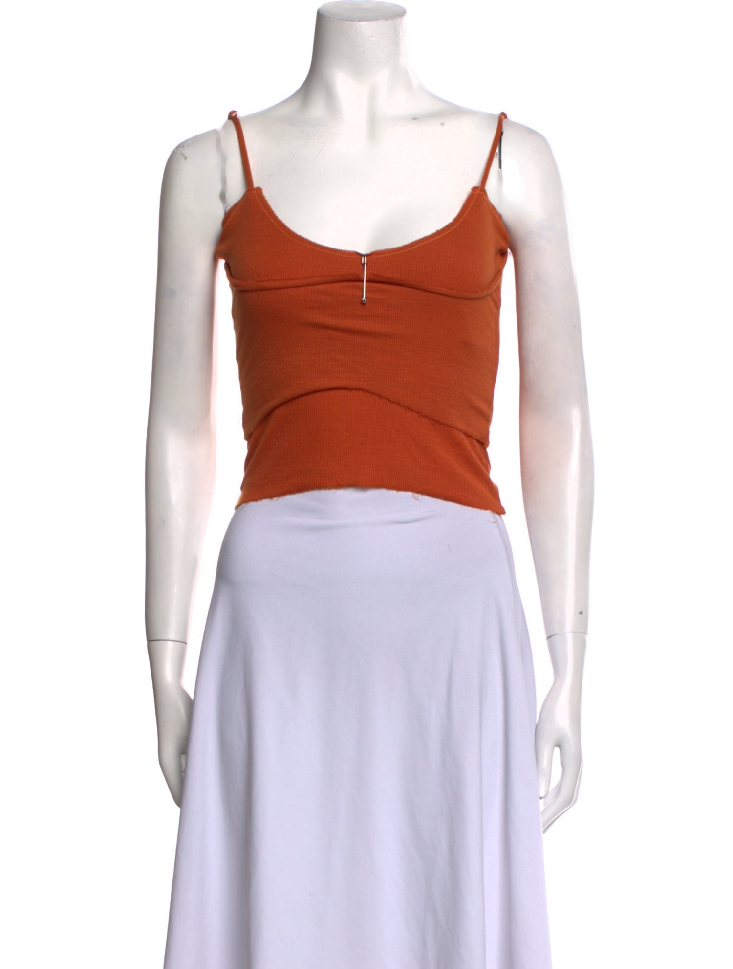 Sami Miro Vintage Scoop Neck Sleeveless Crop Top