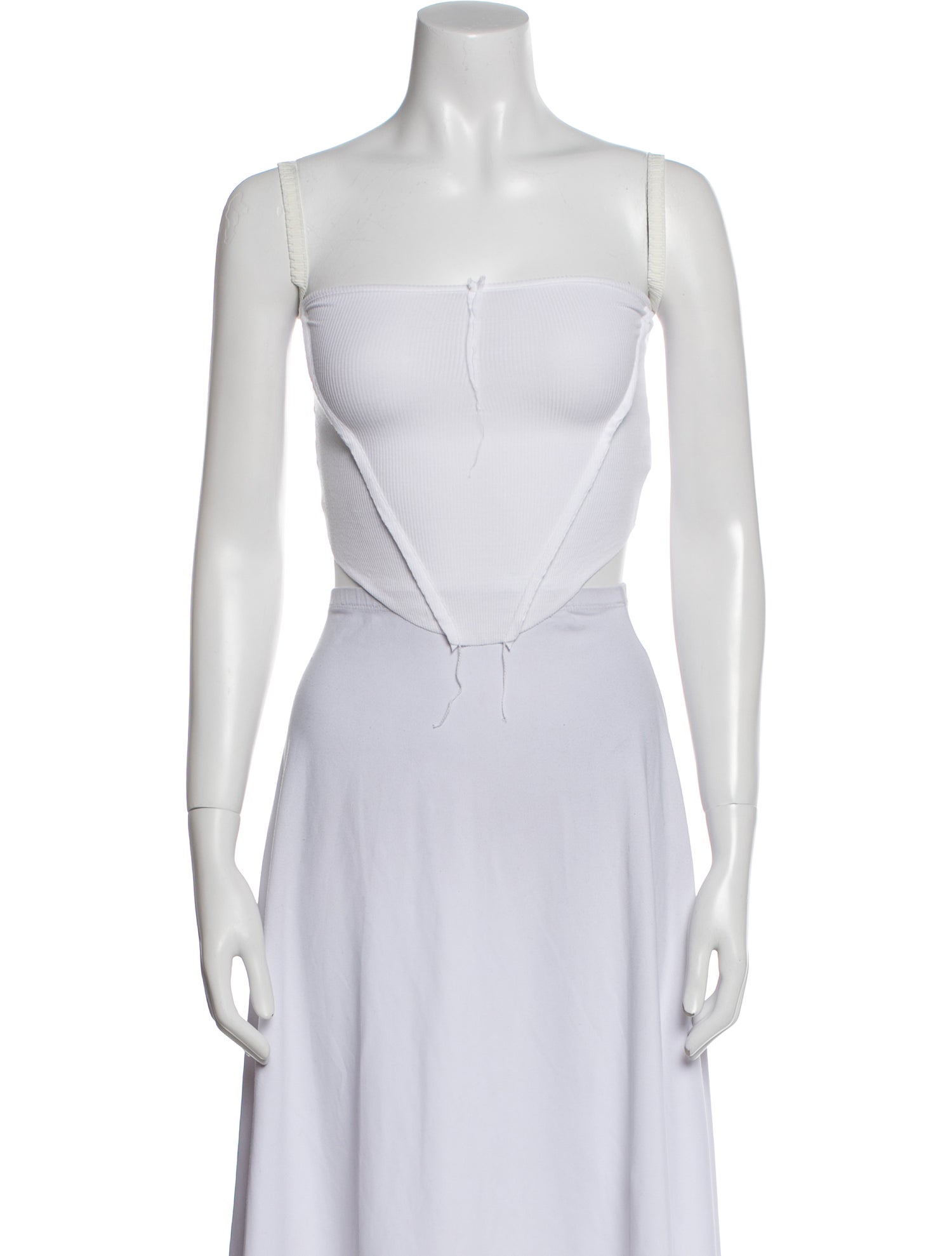 Sami Miro Vintage Square Neckline Sleeveless Crop Top