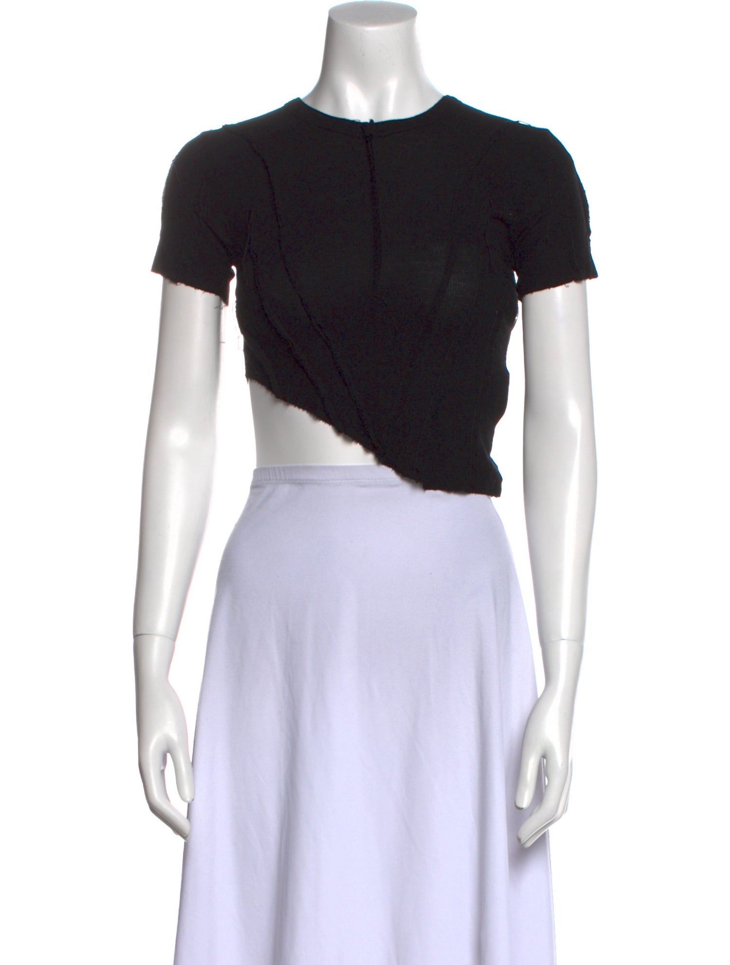 Sami Miro Vintage Crew Neck Short Sleeve Crop Top