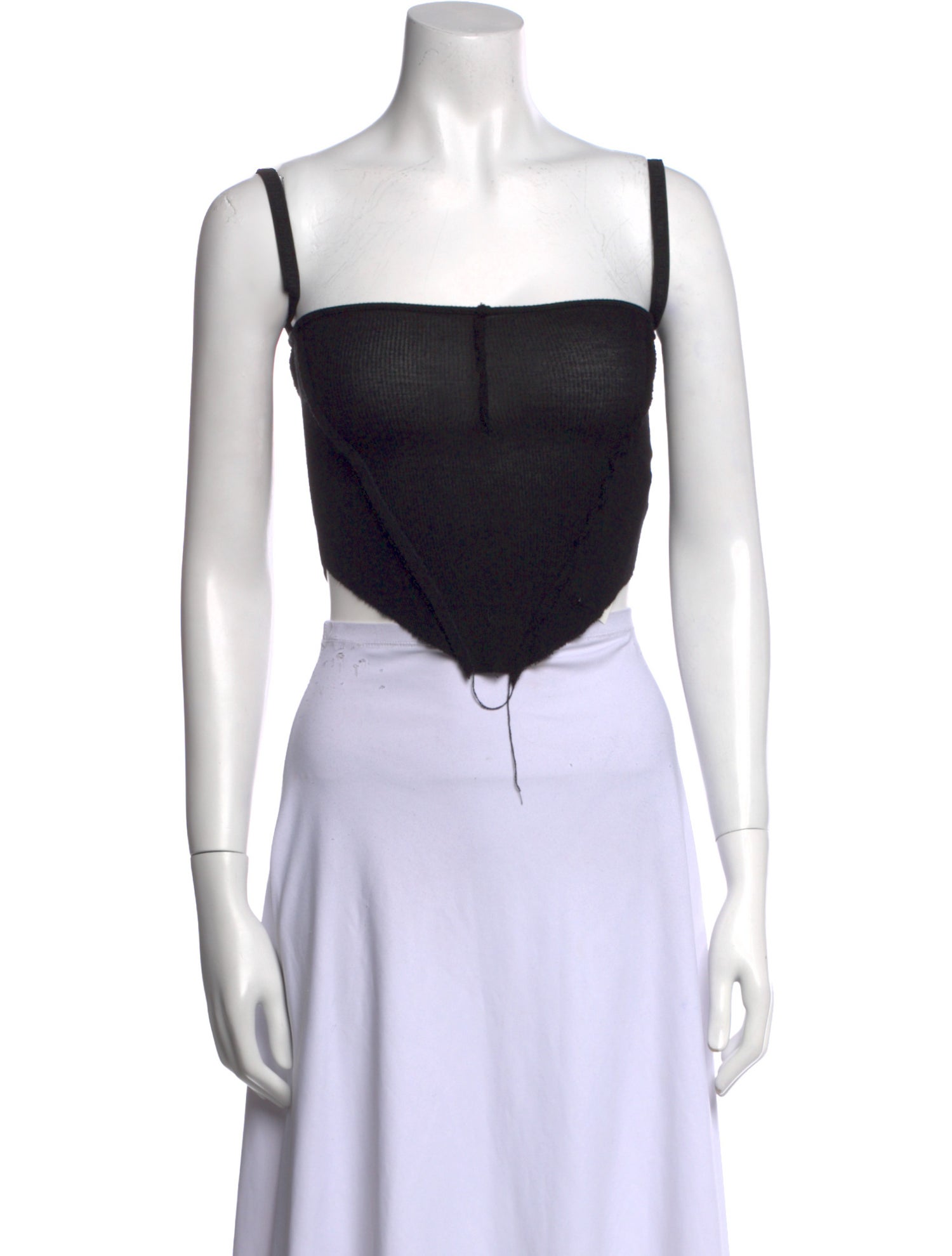 Sami Miro Vintage Square Neckline Sleeveless Crop Top