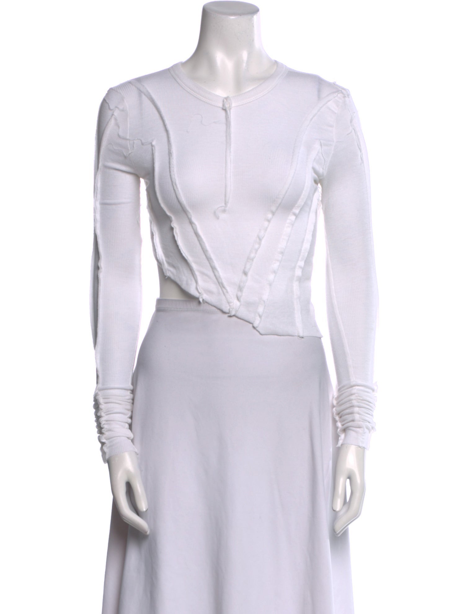 Sami Miro Vintage V-Neck Long Sleeve Crop Top