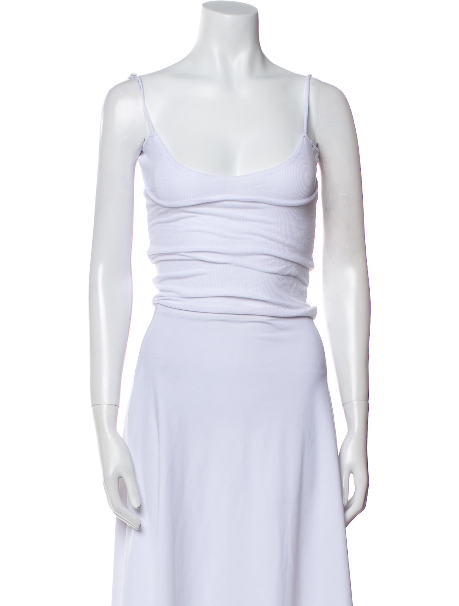 Sami Miro Vintage Scoop Neck Sleeveless Crop Top