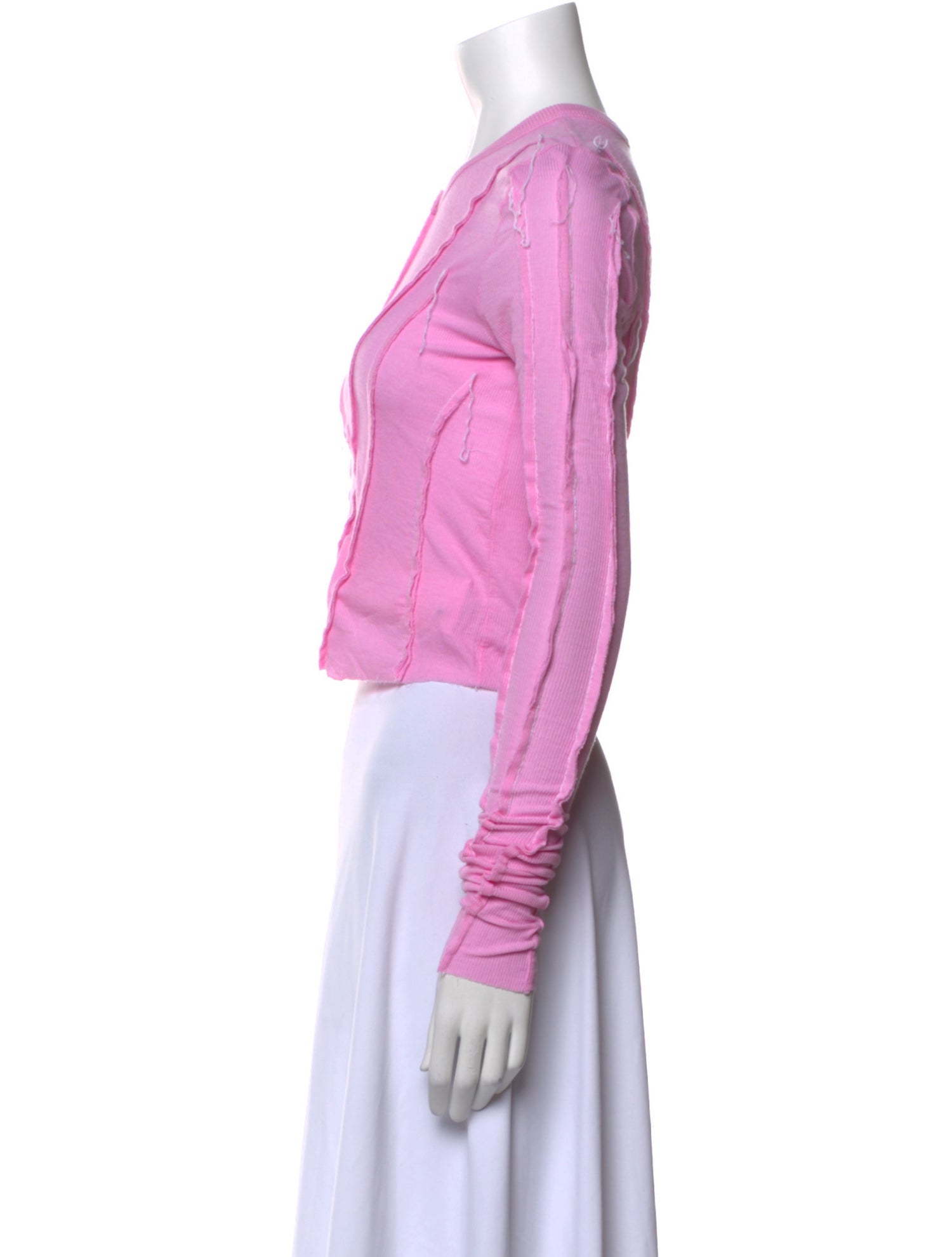 Sami Miro Vintage Crew Neck Long Sleeve Crop Top