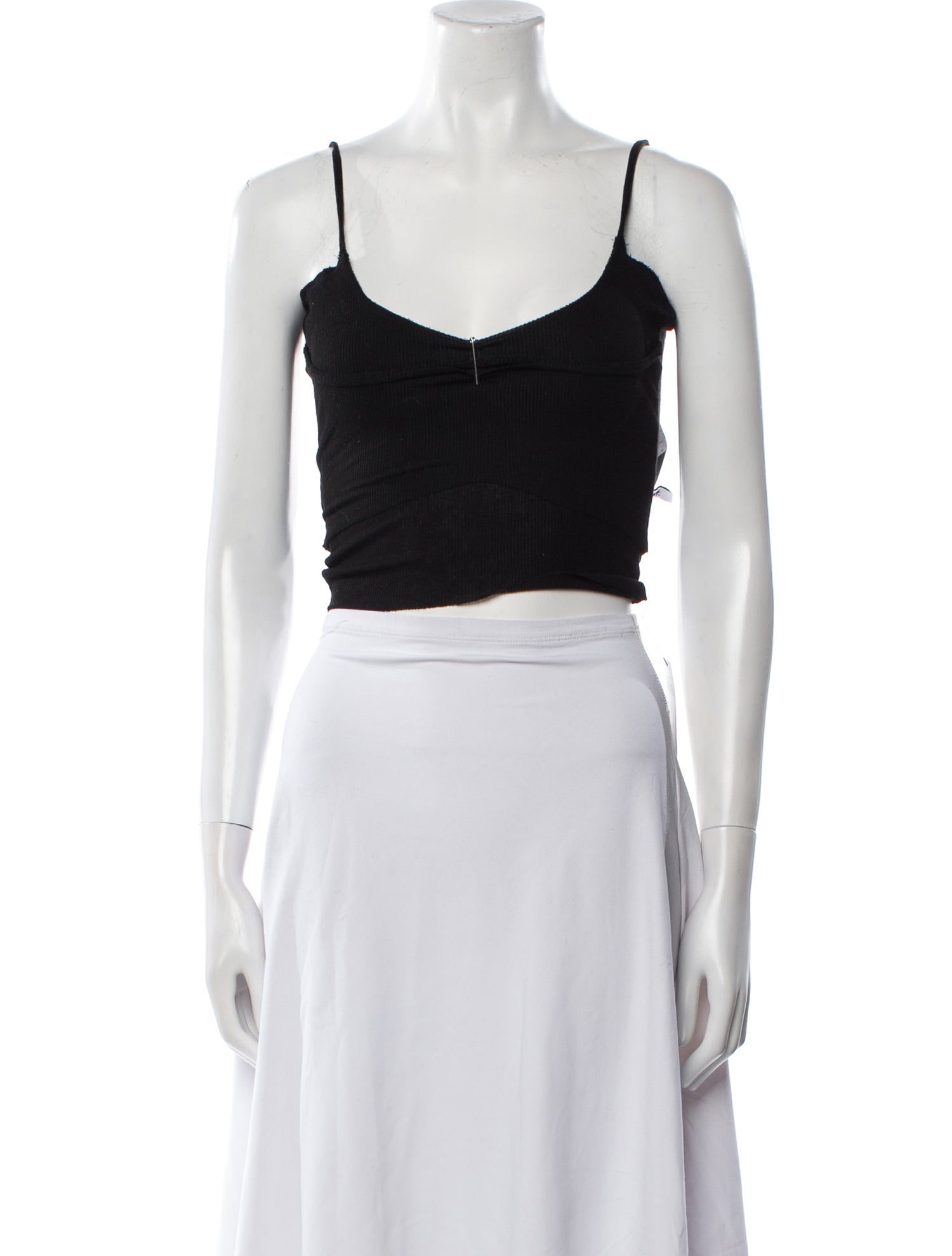 Sami Miro Vintage V-Neck Sleeveless Crop Top