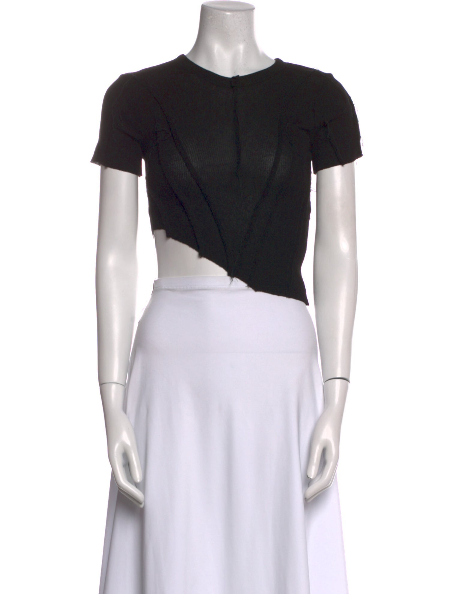 Sami Miro Vintage Crew Neck Short Sleeve Crop Top