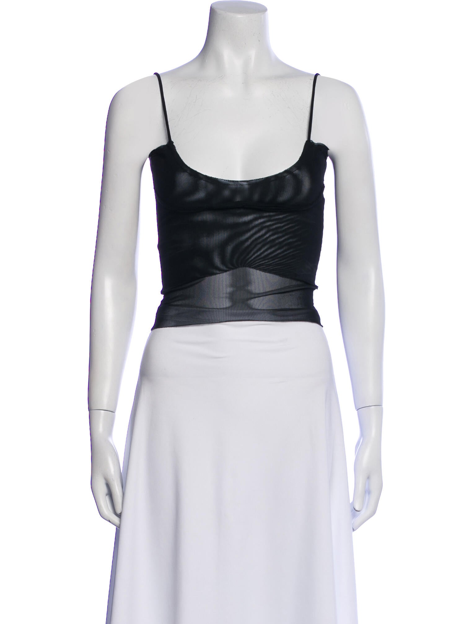 Sami Miro Vintage Scoop Neck Sleeveless Crop Top
