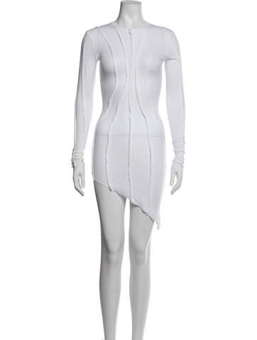 Pre-owned Sami Miro Vintage Crew Neck Mini Dress In White