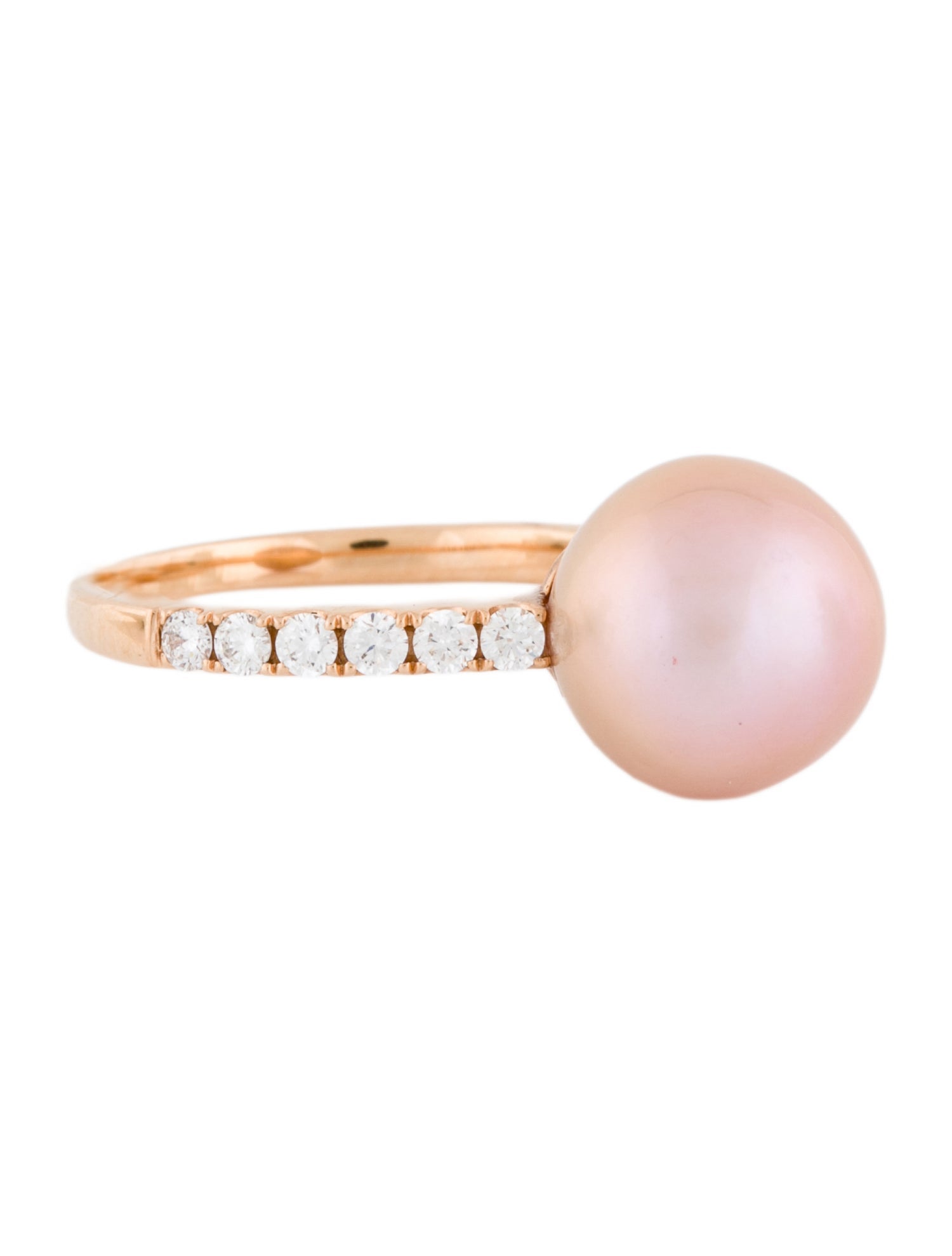 Samira 13 14K Pearl & Diamond Engagement Ring