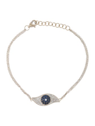 Samira 13 18K Sapphire & Diamond Evil Eye Charm Bracelet