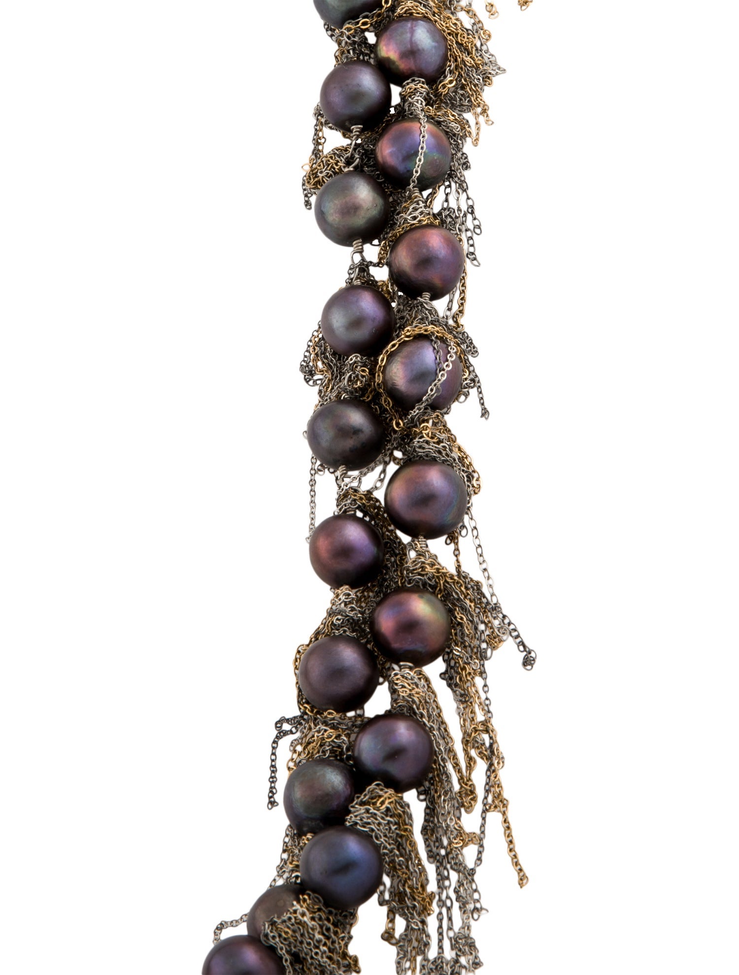 Samira 13 Pearl Chain Fringe Necklace