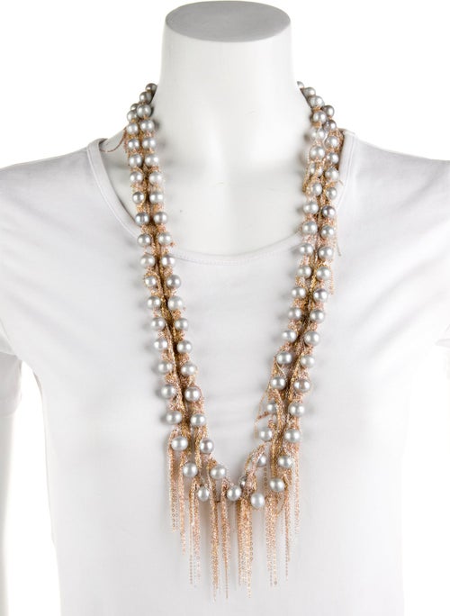 Samira 13 Pearl Fringe Necklace