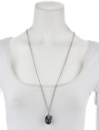 Samira 13 Dyed Pearl Lariat Necklace