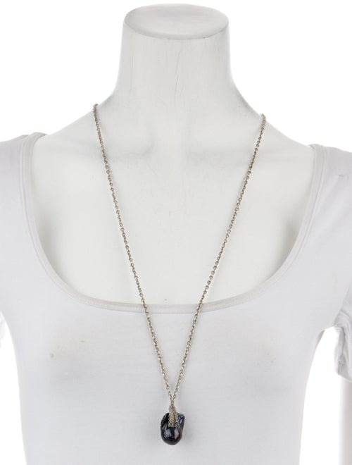 Samira 13 Dyed Pearl Lariat Necklace