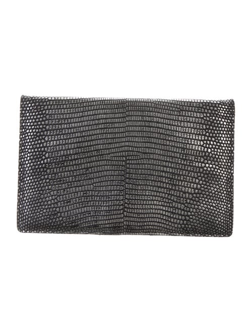 Sang A Embossed Leather Clutch Metallic