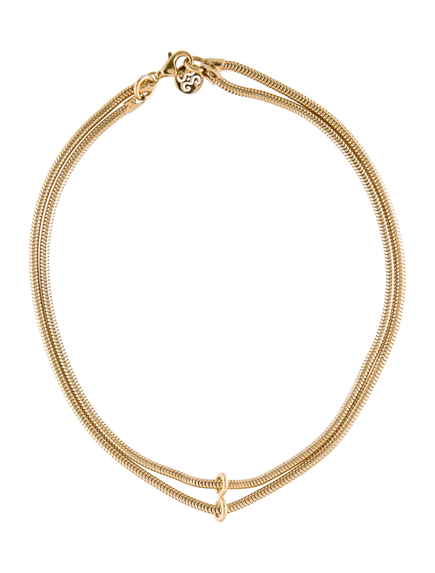 Sapir Bachar Double Snake Choker Necklace