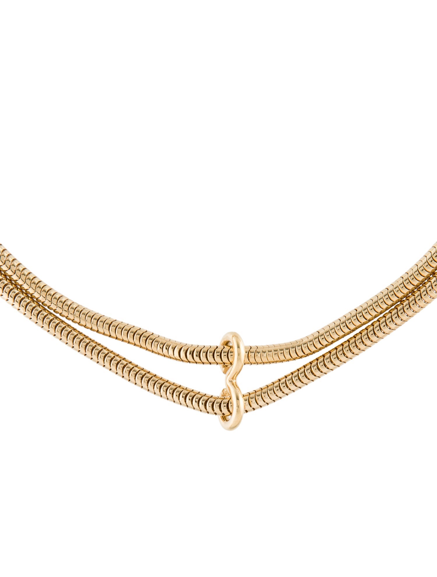 Sapir Bachar Double Snake Choker Necklace