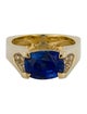 Sasha Samuels 18K 6.02ct Sapphire & Diamond Engagement Ring